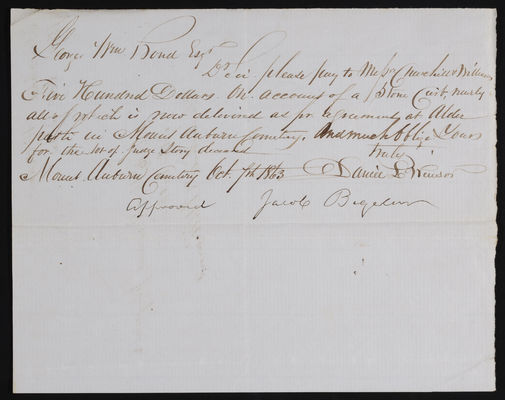 1863-10-13 Letter: Superintendent Winsor to Bond, 1831.016.001.003-011